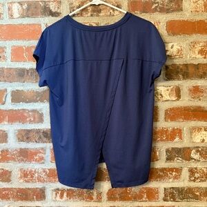 Ouges Cap Sleeve Split Back Yoga Tee